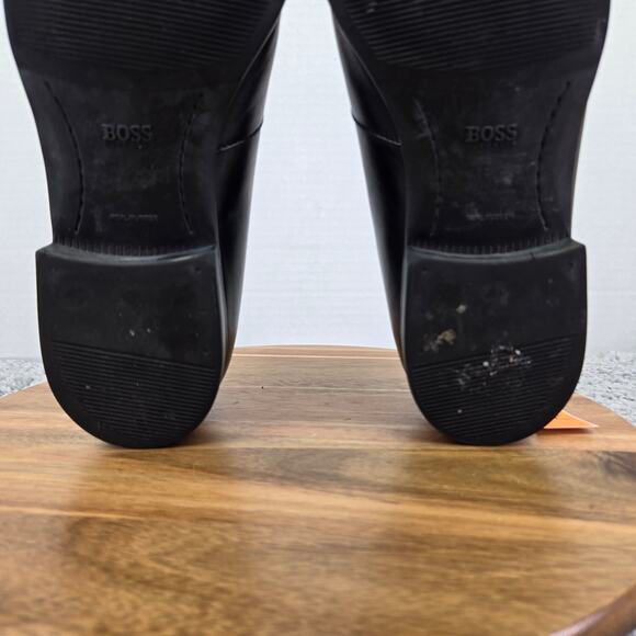 Hugo Boss Varmons Black Leather Casual Lifestyle Daily Slip On Loafers Mens 11 - Picture 13 of 16